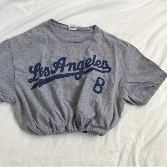 MLB Tops - Los Angeles Dodgers Drawstring crop tee